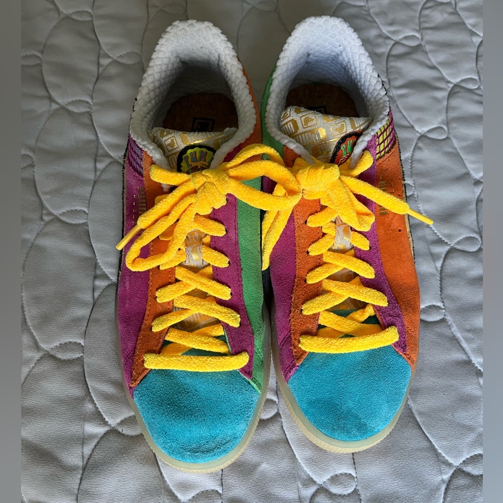 Puma Colorful Athletic Shoes with Yellow Laces
